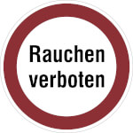 Hinweisschild zur Betriebskennzeichnung Rauchen verboten