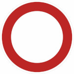 Verkehrsschild Verbot für Fahrzeuge aller Art VZ: 250