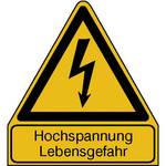 Warn-Kombischild Hochspannung Lebensgefahr