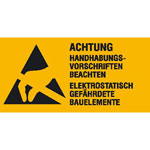 Warn-Kombischild auf Bogen Elektrostatisch gefährdete Bauelemente