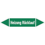 SafetyMarking Rohrleitungspfeil Heizung Rücklauf
