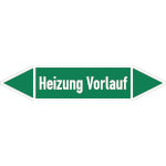 SafetyMarking Rohrleitungspfeil Heizung Vorlauf