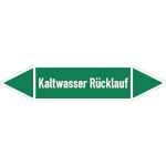 SafetyMarking Rohrleitungspfeil Kaltwasser Rücklauf