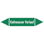 SafetyMarking Rohrleitungspfeil Kaltwasser Vorlauf