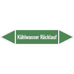 SafetyMarking Rohrleitungspfeil Kühlwasser Rücklauf