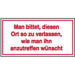 Hinweisschild für Gewerbe und Privat