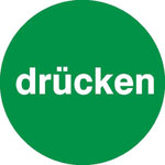 Türschild Drücken (grün/weiß)