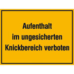 Hinweisschild zur Baustellenkennzeichnung