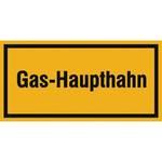 Hinweisschild - Betriebskennzeichnung Gas-Haupthahn