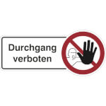 Rondenschild Durchgang verboten
