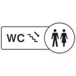Fahnenschild WC Treppe runter