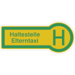 Fahnenschild Haltestelle Elterntaxi