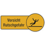 Fahnenschild Vorsicht Rutschgefahr