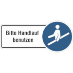 Rondenschild Bitte Handlauf benutzen