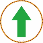 Teppichbodenmarkierung Pfeilsymbol - weiß