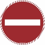 Teppichbodenmarkierung Kein Durchgang!