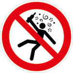 Verbotsschild Nicht für Personen im Rauschzustand