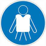 Gebotsschild Rettungsweste benutzen