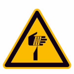 Warnschild Warnung vor spitzem Gegenstand