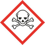 GHS-Gefahrensymbol 06 Totenkopf Gefahrstoffetikett Folie selbstklebend