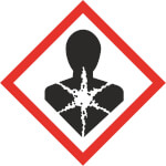 GHS-Gefahrensymbol 08 Gesundheitsgefahr Gefahrstoffetikett, selbstklebend