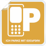 Parkticket Easypark Vignette Hinterglasaufkleber ich parke mit Easypark