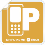 Parkticket Parco Vignette Hinterglasaufkleber