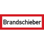Hinweisschild für die Feuerwehr Brandschieber