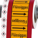 Markierungsband - Rohrleitungskennzeichnung - Ausführung BG 1 - für Gruppe 4,5,8,9