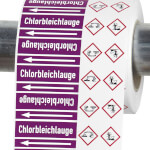 Rohrleitungskennzeichnung auf Rolle - Ausführung AG Rollenlänge 33,0 m, Rollenbreite 10,2 cm (1 Symbol) o. 