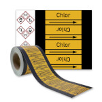 Rohrleitungskennzeichnungsband Chlor