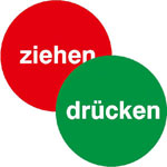 Türschild, zweiseitig Drücken / Ziehen
