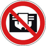 Verbotsschild auf Bogen Nicht abdecken