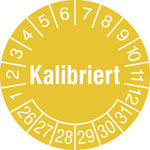 Prüfplakette Kalibriert in Jahresfarbe