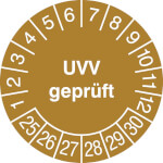 Prüfplakette UVV geprüft