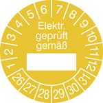 Prüfplaketten - Elektr. geprüft gemäß...