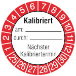 Prüfplakette Kalibriert am: durch: Nächster Kalibriertermin