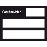 Inventaretiketten Geräte-Nr.: