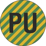 Etiketten auf Bogen - Kennzeichnung elektrischer Leiter - PU, Schutzleiter nicht geerdet