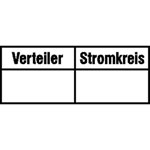 Etiketten auf Bogen - Stromkreis/Verteilerkennzeichnung Farbe: weiß/schwarz