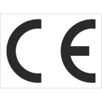 CE-Kennzeichnung auf Bogen Text: CE