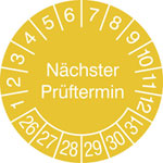 Prüfplakette mit Schutzlackierung Nächster Prüftermin