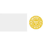 Kabelprüfplakette Nächste Prüfung in Jahresfarbe