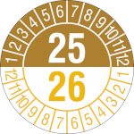 Prüfplakette Jahresplakette mit Prüfzeitraum 1 Jahr