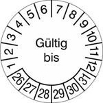 Prüfplakette Gültig bis