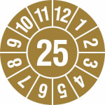 Prüfplakette Jahresplakette mit 2-stelliger Jahreszahl