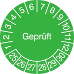 Prüfplakette Geprüft