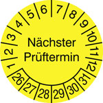Prüfplaketten - Nächster Prüftermin