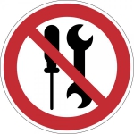 Verbotsschild Nicht von Benutzern zu warten