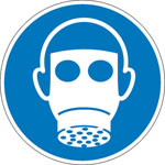 Gebotsschild Atemschutz benutzen
